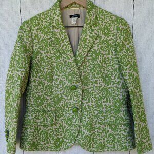J.Crew Linen Blazer Filigree Floral